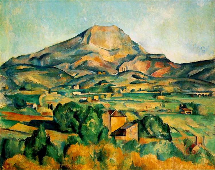 Cubismo analítico e sintético; FOTO 3: “Mont Sainte-Victoire”, Paul Cézanne, 1904-1906. Créditos: WikiArt.