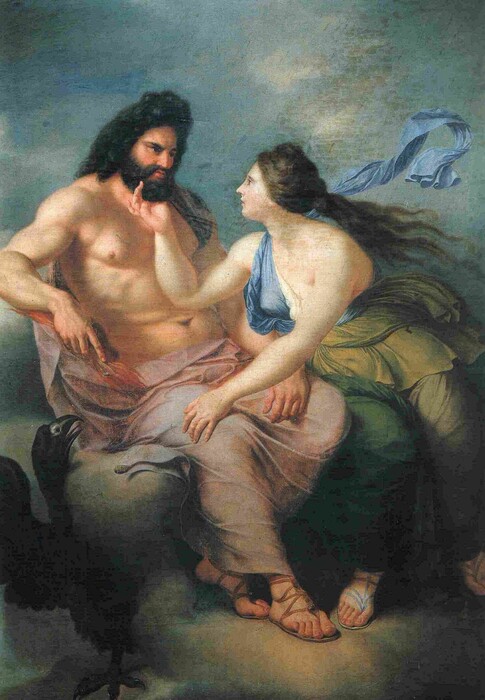 Julien DE PARME (1736-1799) Júpiter e Tétis, segunda metade do século XVIII. Óleo sobre tela. Palazzo Pitti, Galleria d'Arte Moderna, Florença, Itália; Ilíada