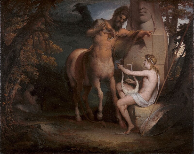 James BARRY (1741-1806) A Educação de Aquiles, ca. 1792. Óleo sobre tela, 102,9x128,9. Yale Center for British Art, Paul Mellon Collection, New Haven, Connecticut, EUA. 