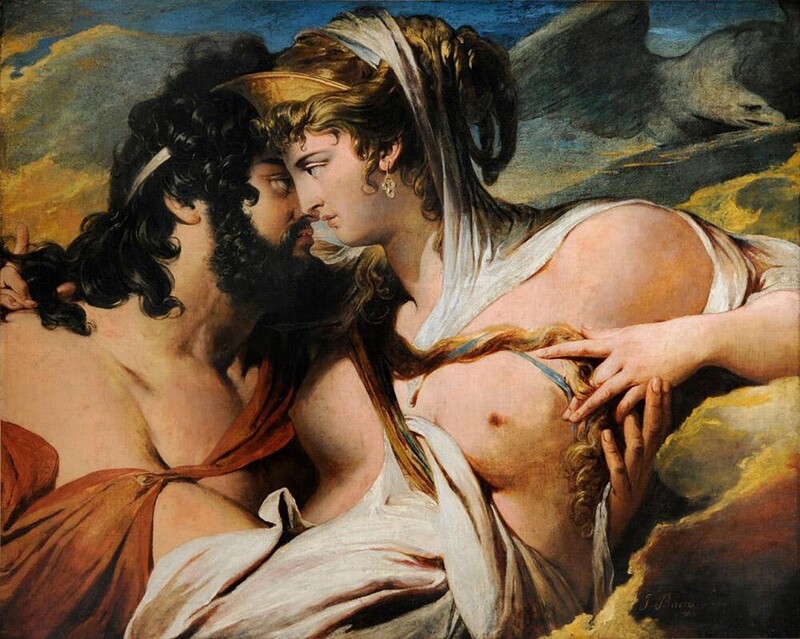 James BARRY[3] (1741-1806) Zeus enganado por Hera no Monte Ida, 1790-1799. Óleo sobre tela, 130,2x155,4. Museums Sheffield. Graves Gallery.