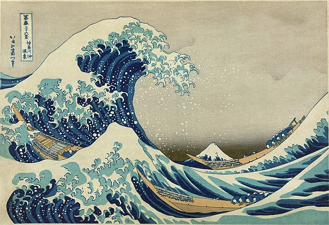 Katsushika Hokusai - A Grande onda; Reprodução e gravura
