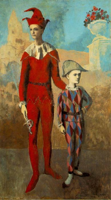Pablo-Picasso-Acrobat-and-young-harlequin