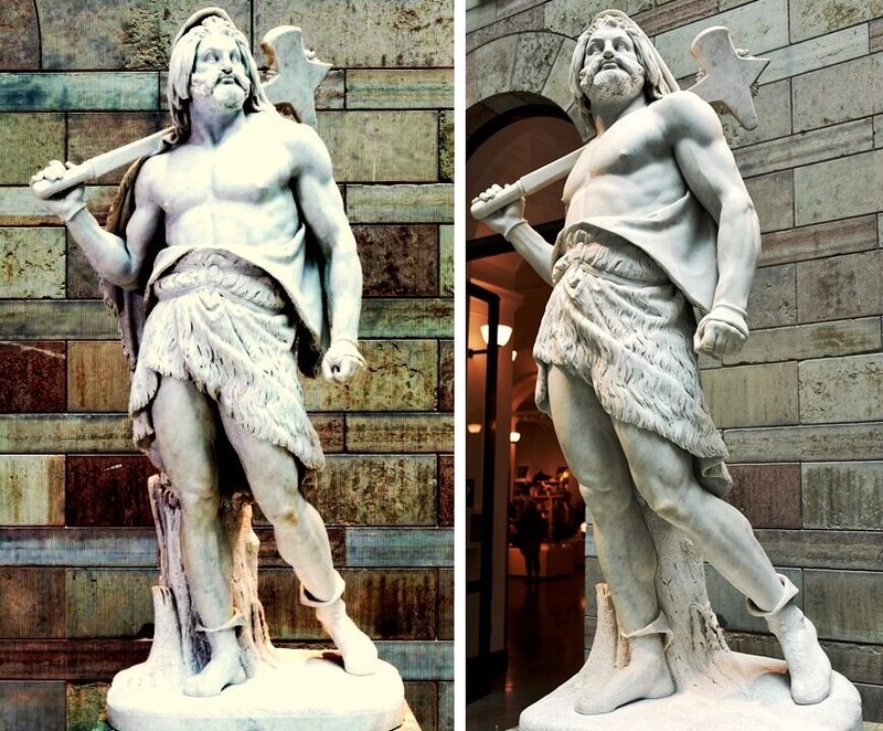 Bengt Erland FOGELBERG (1786-1854) Thor, 1844. Escultura, Mármore, 150x88x280 de altura. National Museum, Estocolmo, Suécia.