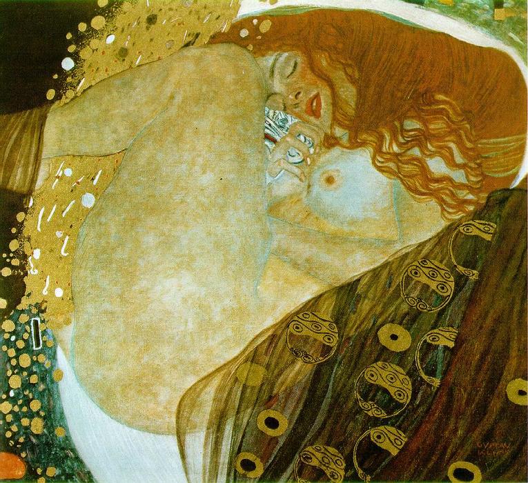 Gustav-Klimt-Danae; Pinturas de nus