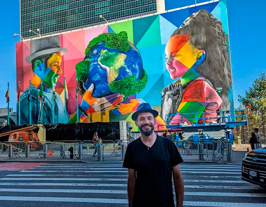 Mural de Eduardo Kobra é inaugurado na sede da ONU em NY