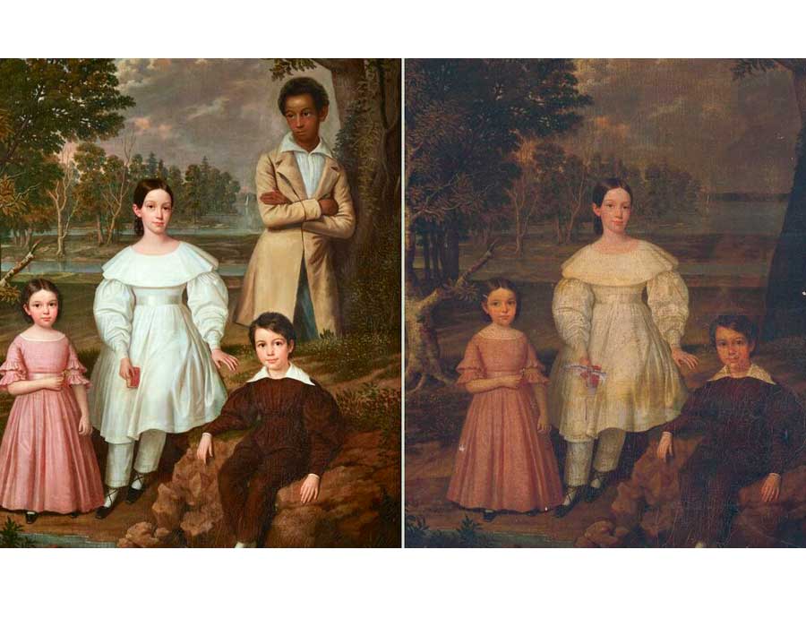 Retrato com criança escravizada é descoberta após restauro