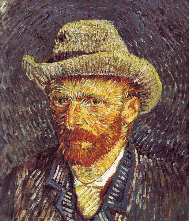 Van Gogh: Autorretratos com chapéu de feltro