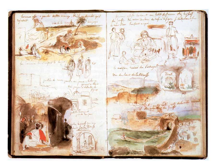 Como eram os cadernos de desenhos de artistas famosos?