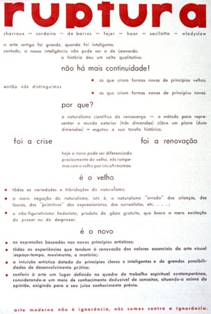 Manifesto do grupo Ruptura