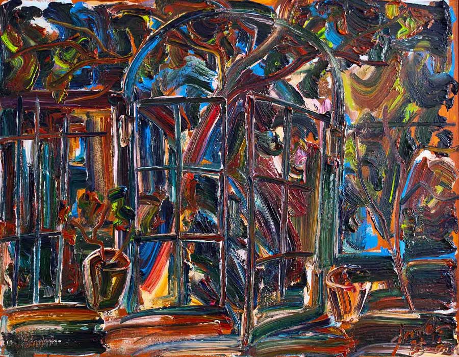 Artista Sou Kit Gom coloca a pintura em movimento na Galeria Mayer Mizrahi
